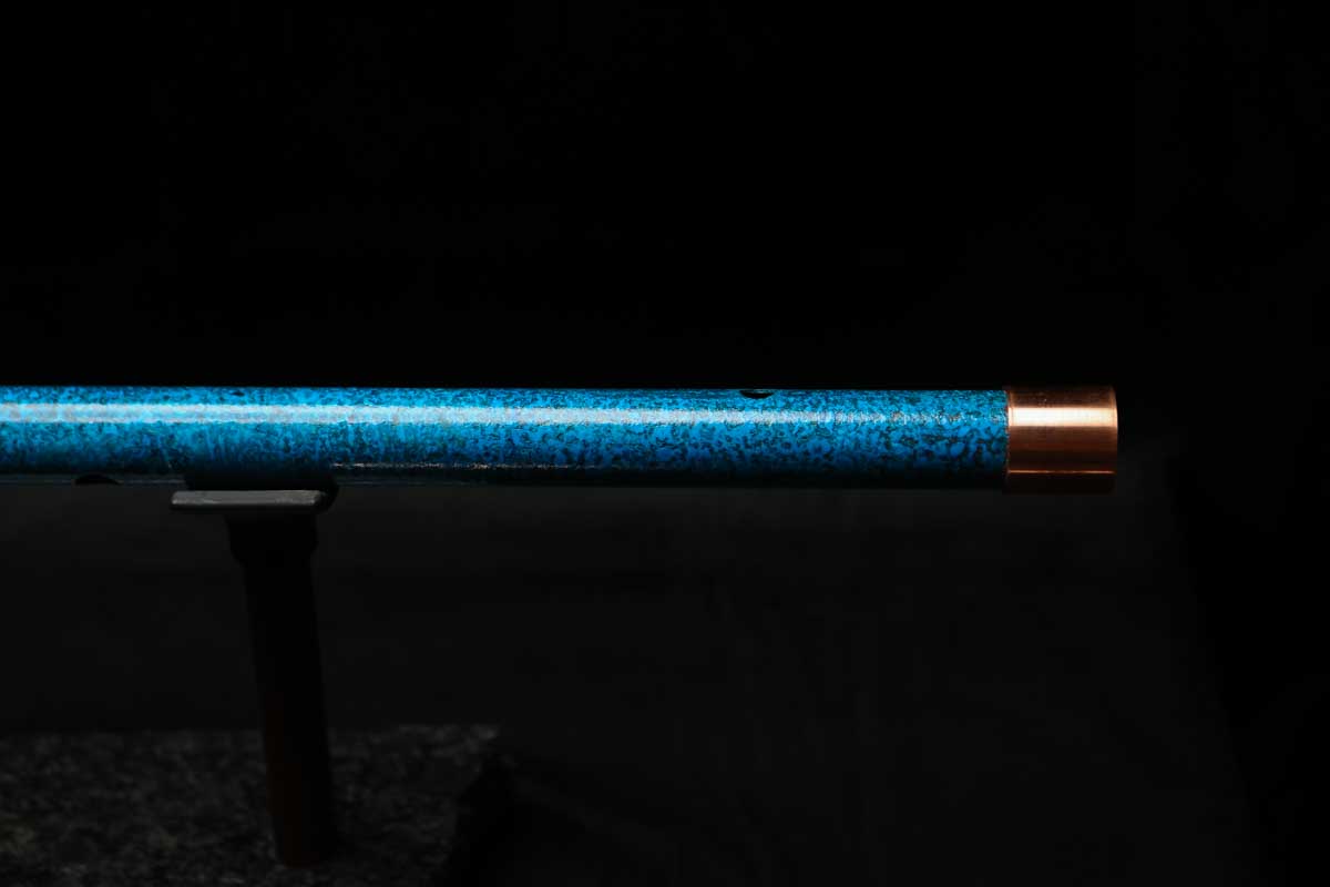 High F (Lullaby) Copper Flute #LE0080 in Deep Ocean Wave