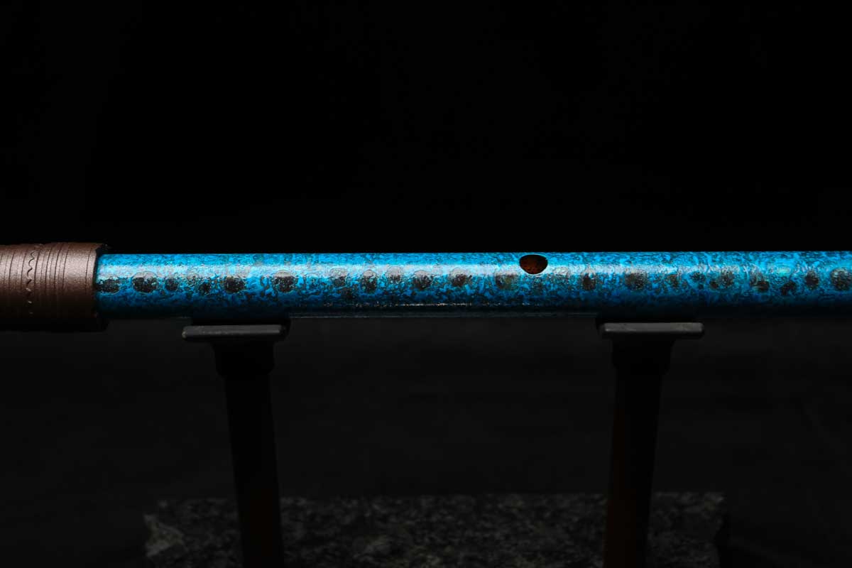 High F (Lullaby) Copper Flute #LE0080 in Deep Ocean Wave