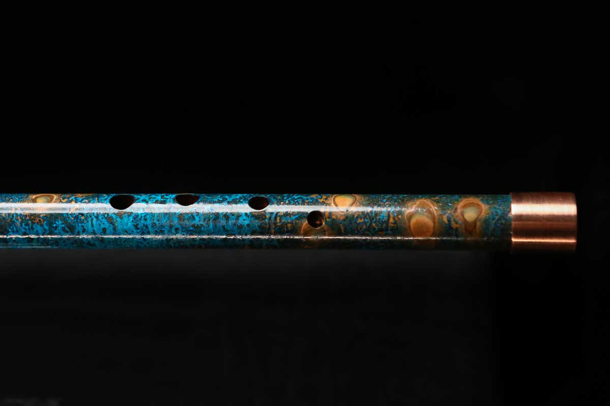 Low C Copper Flute #0148 in Copper Ocean Jade