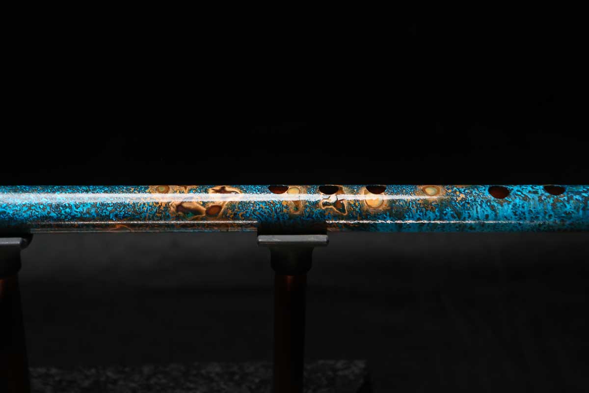 Low C Copper Flute #0148 in Copper Ocean Jade