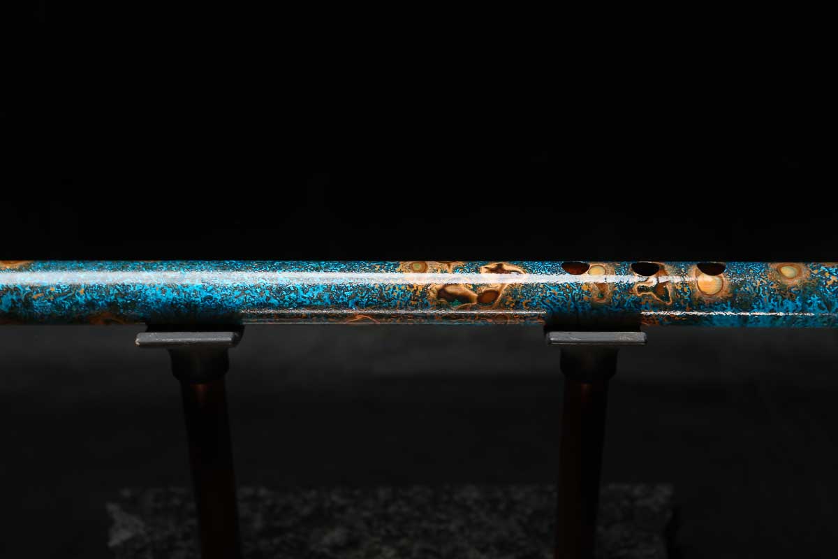 Low C Copper Flute #0148 in Copper Ocean Jade