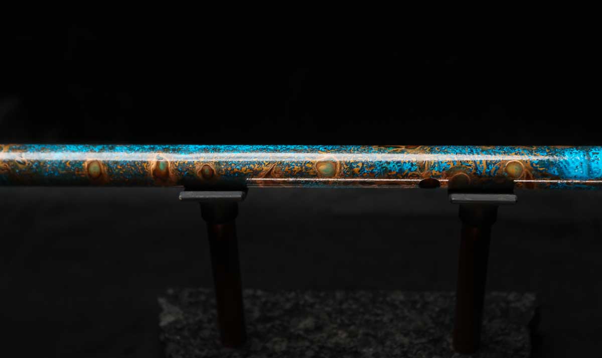 Low C Copper Flute #0148 in Copper Ocean Jade