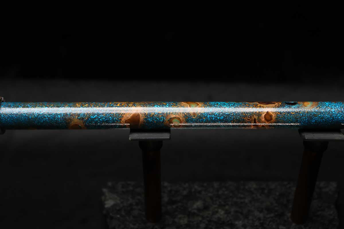 Low C Copper Flute #0148 in Copper Ocean Jade