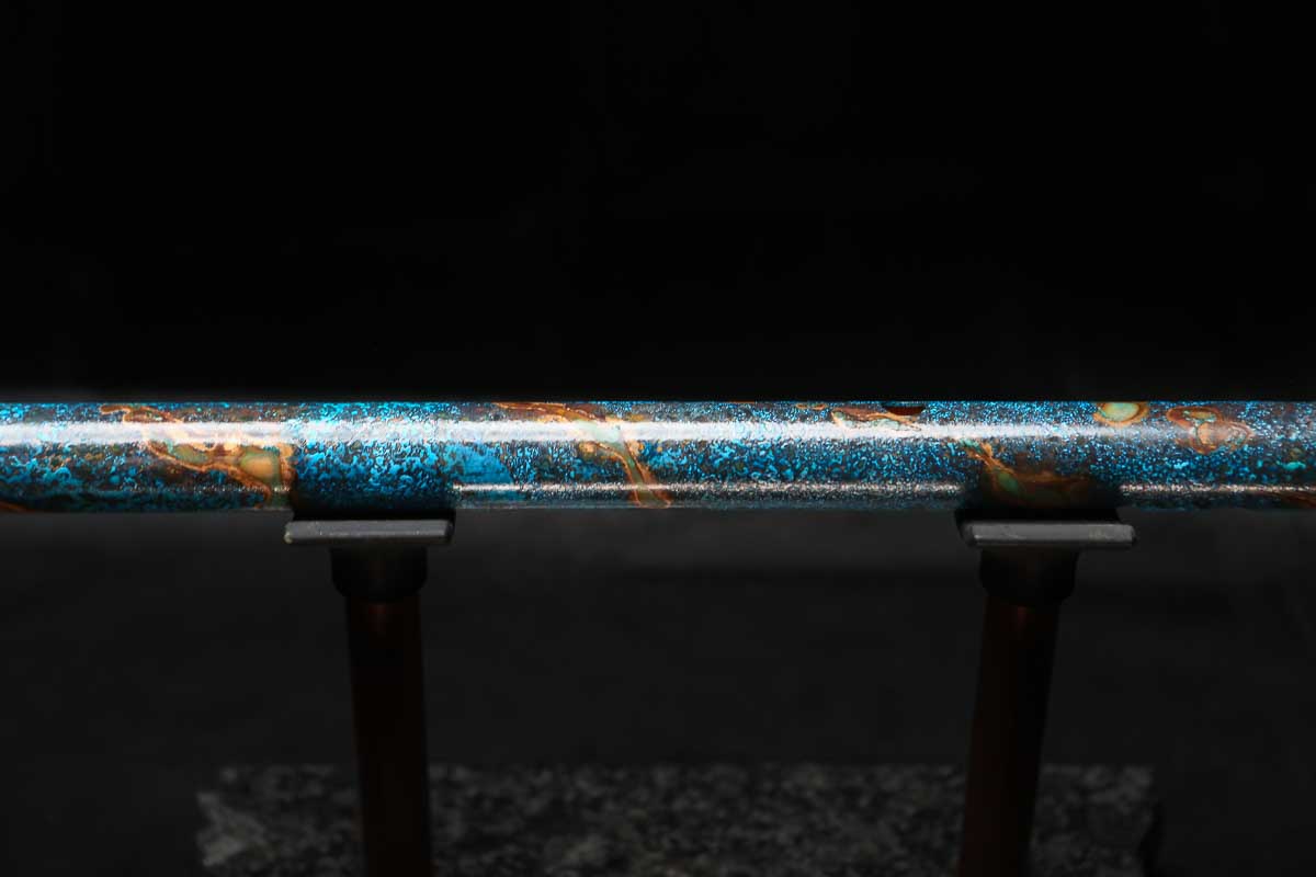 Low C Copper Flute #0149 in Copper Ocean Jade