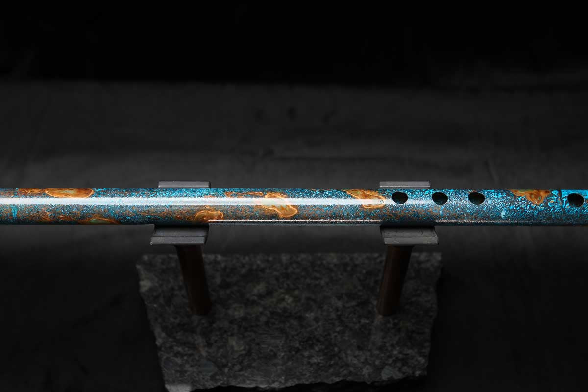 Low C Copper Flute #0150 in Copper Ocean Jade