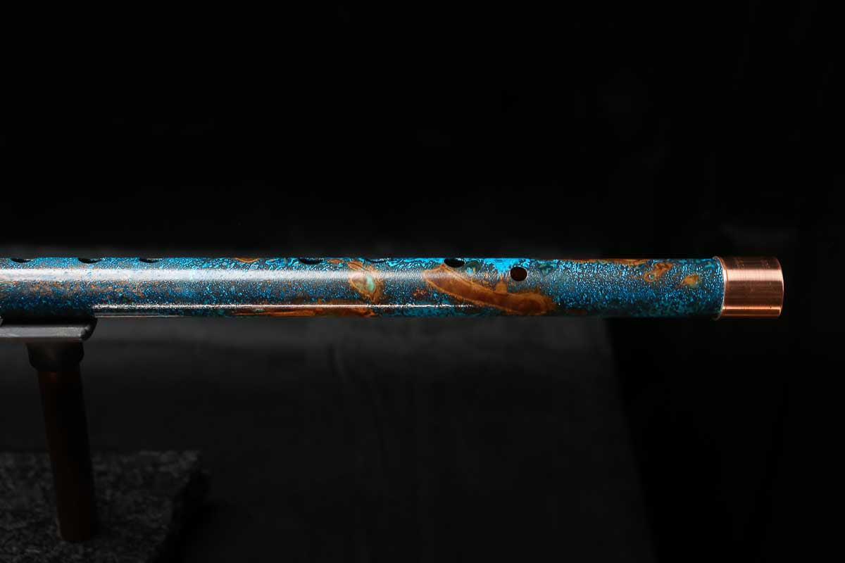 Low C Copper Flute #0150 in Copper Ocean Jade