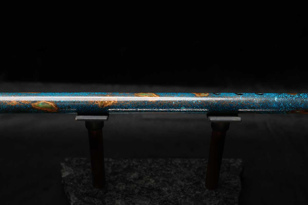 Low C Copper Flute #0150 in Copper Ocean Jade