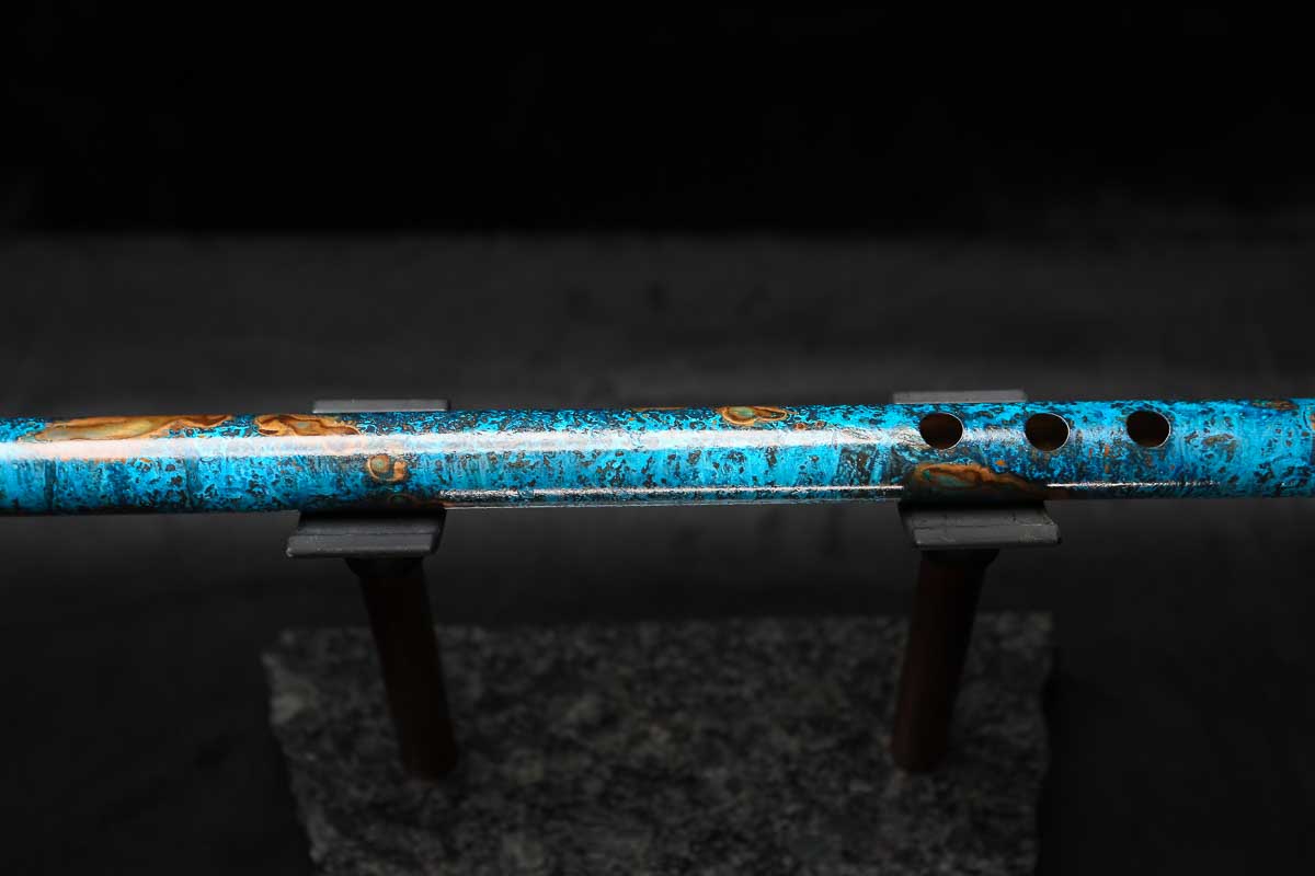 Low C Copper Flute #0151 in Copper Ocean Jade