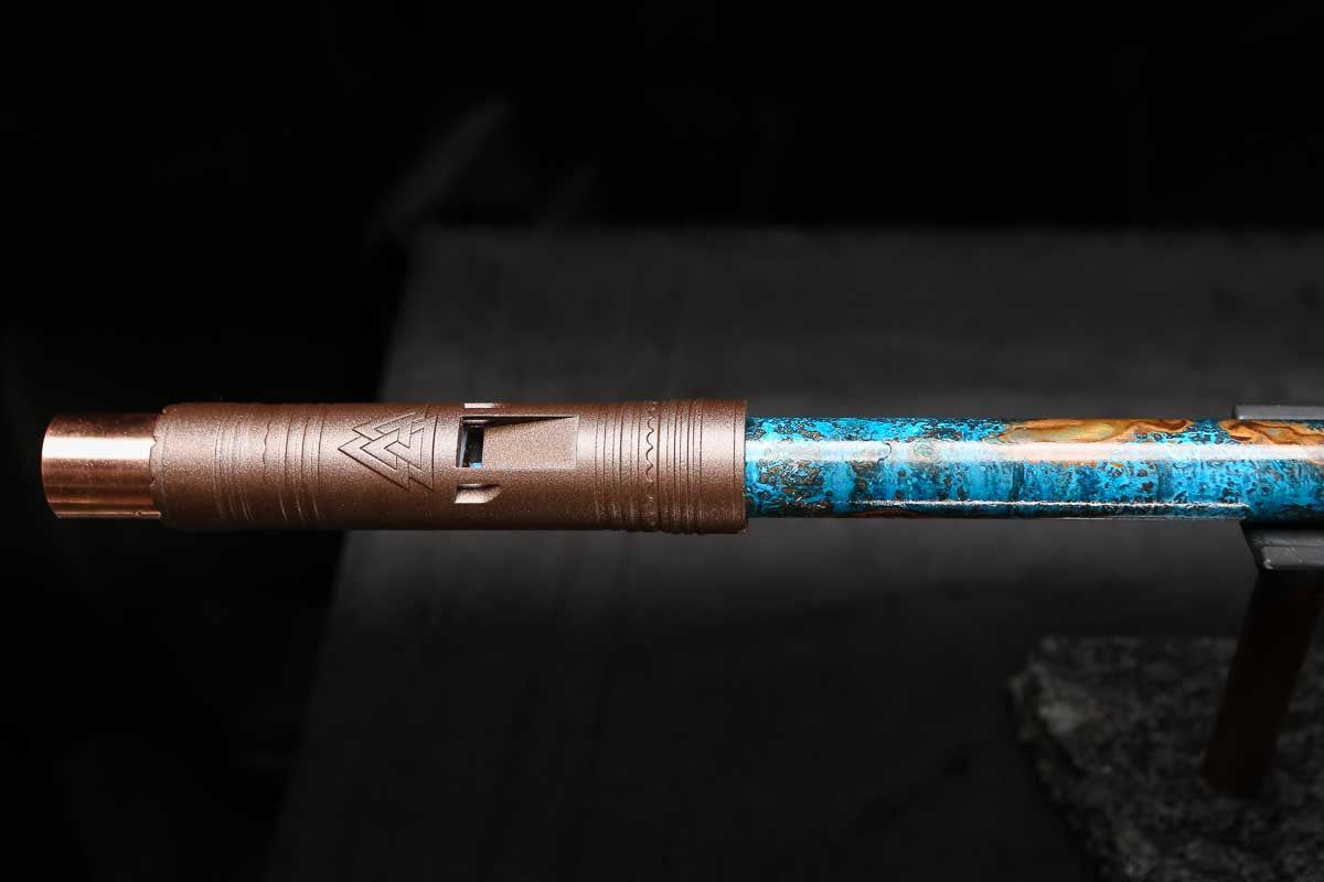 Low C Copper Flute #0151 in Copper Ocean Jade