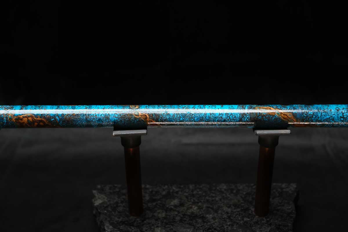 Low C Copper Flute #0151 in Copper Ocean Jade