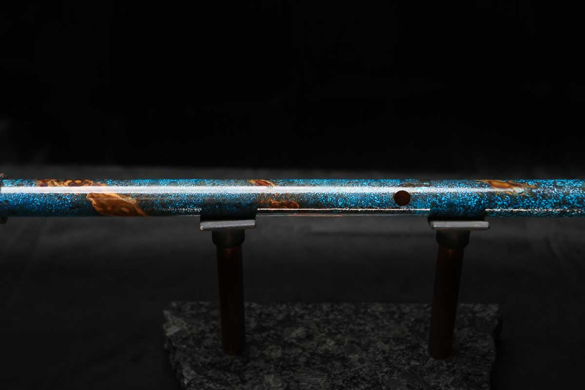 Low C Copper Flute #0151 in Copper Ocean Jade