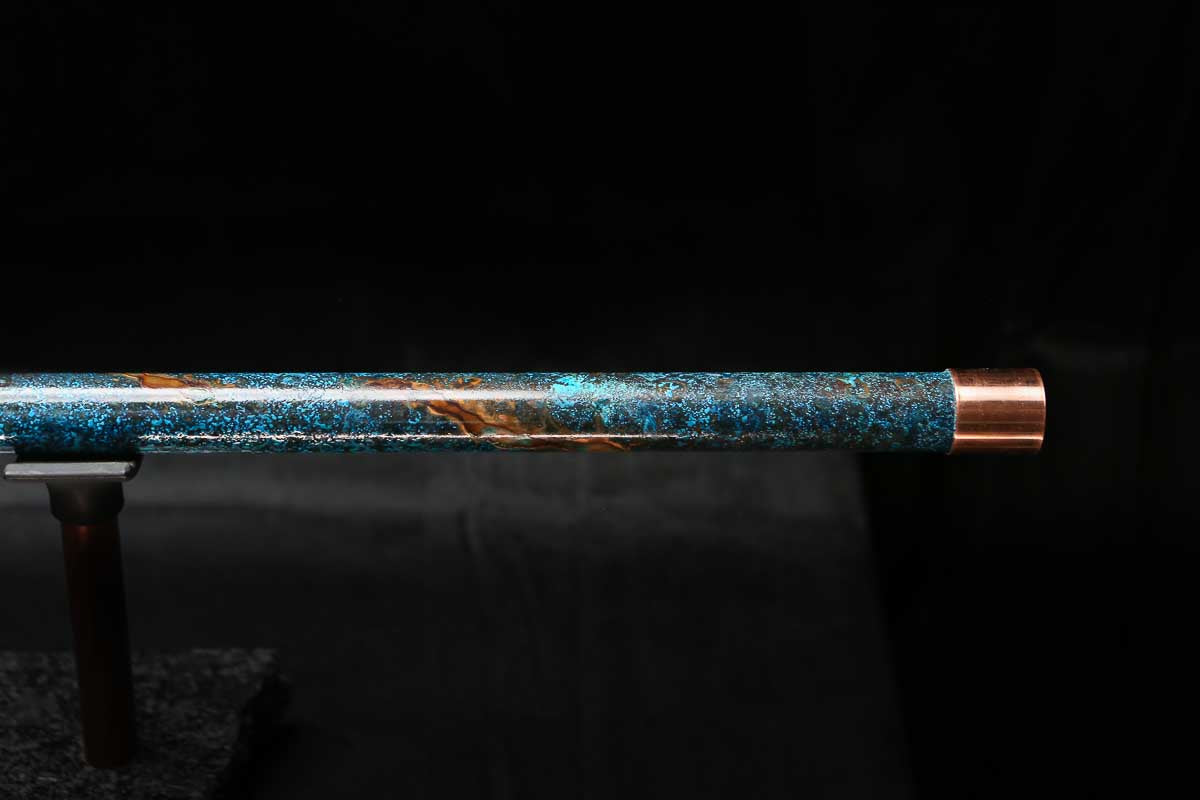 Low C Copper Flute #0151 in Copper Ocean Jade