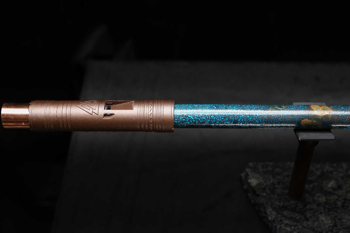 Low C Copper Flute #0152 in Copper Ocean Jade Spiral