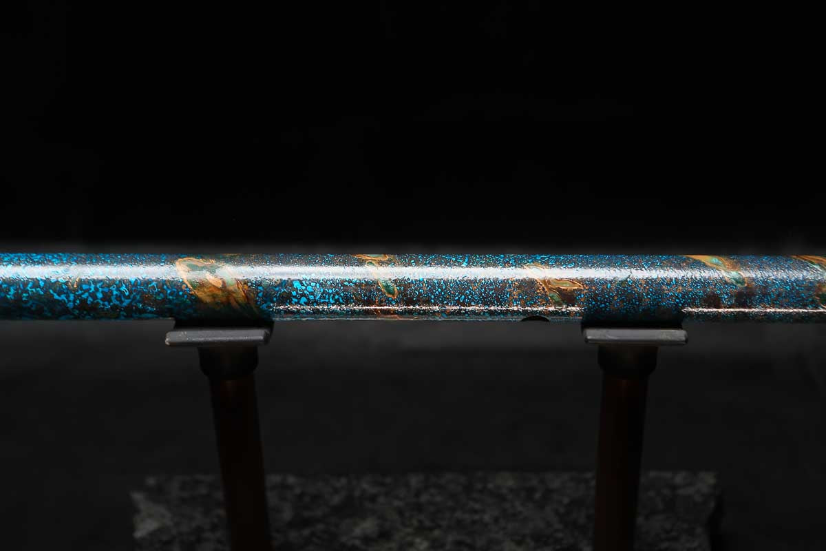 Low C Copper Flute #0152 in Copper Ocean Jade Spiral
