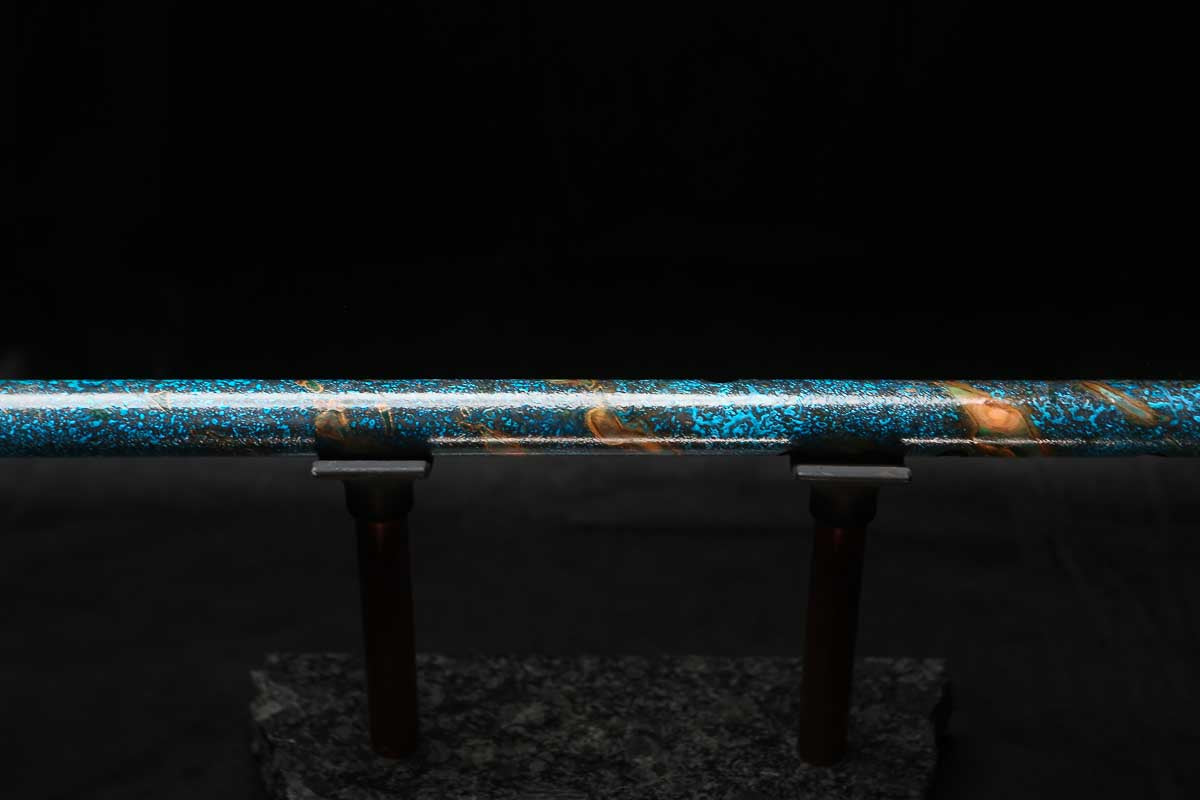 Low C Copper Flute #0152 in Copper Ocean Jade Spiral
