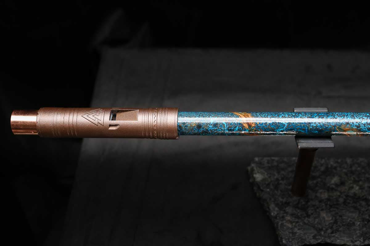 Low C Copper Flute #0153 in Copper Ocean Jade