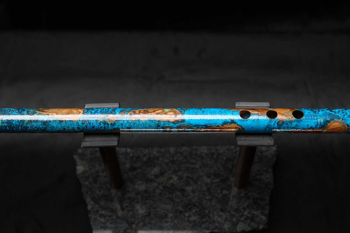 Low C Copper Flute #0154 in Copper Ocean Jade