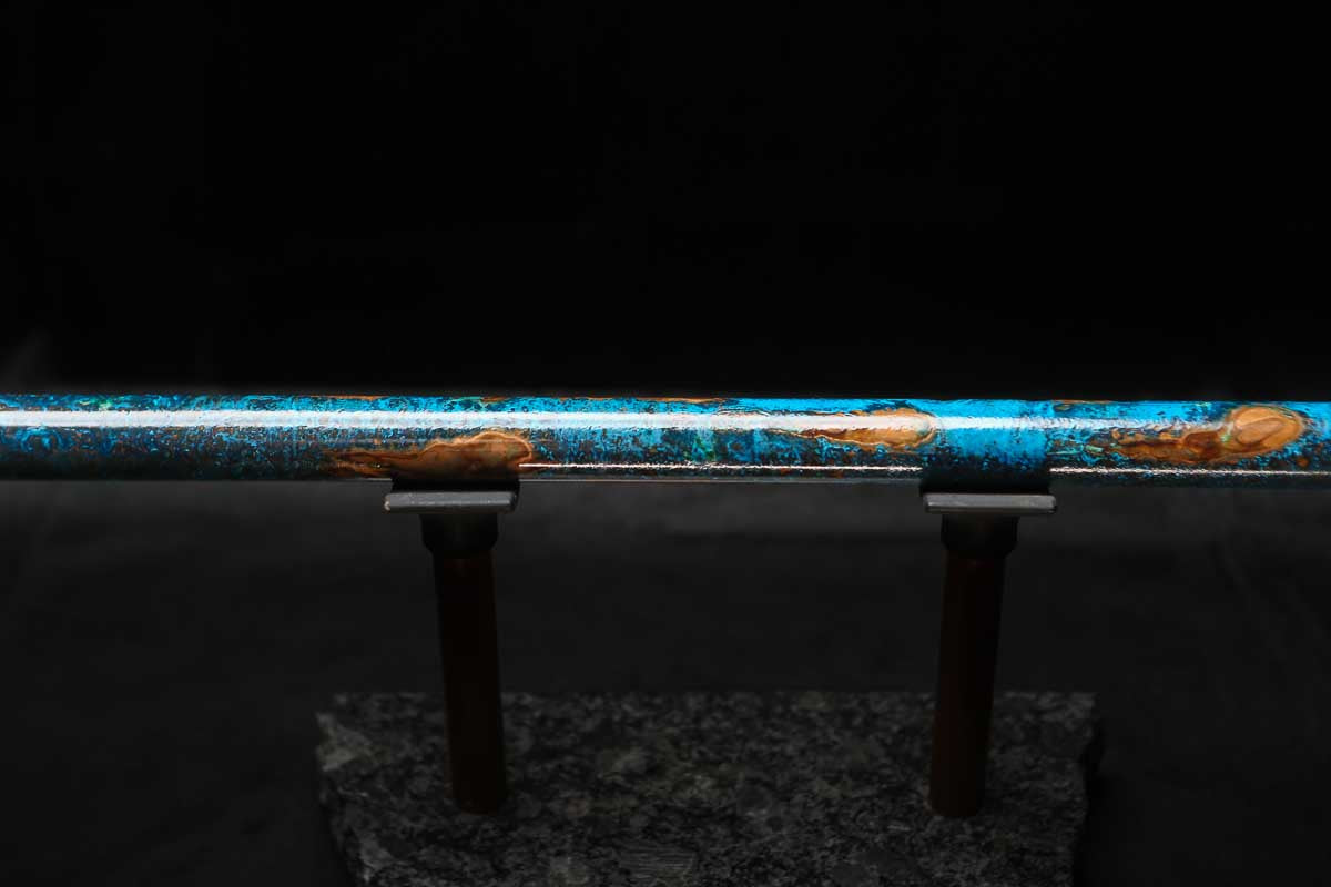 Low C Copper Flute #0154 in Copper Ocean Jade