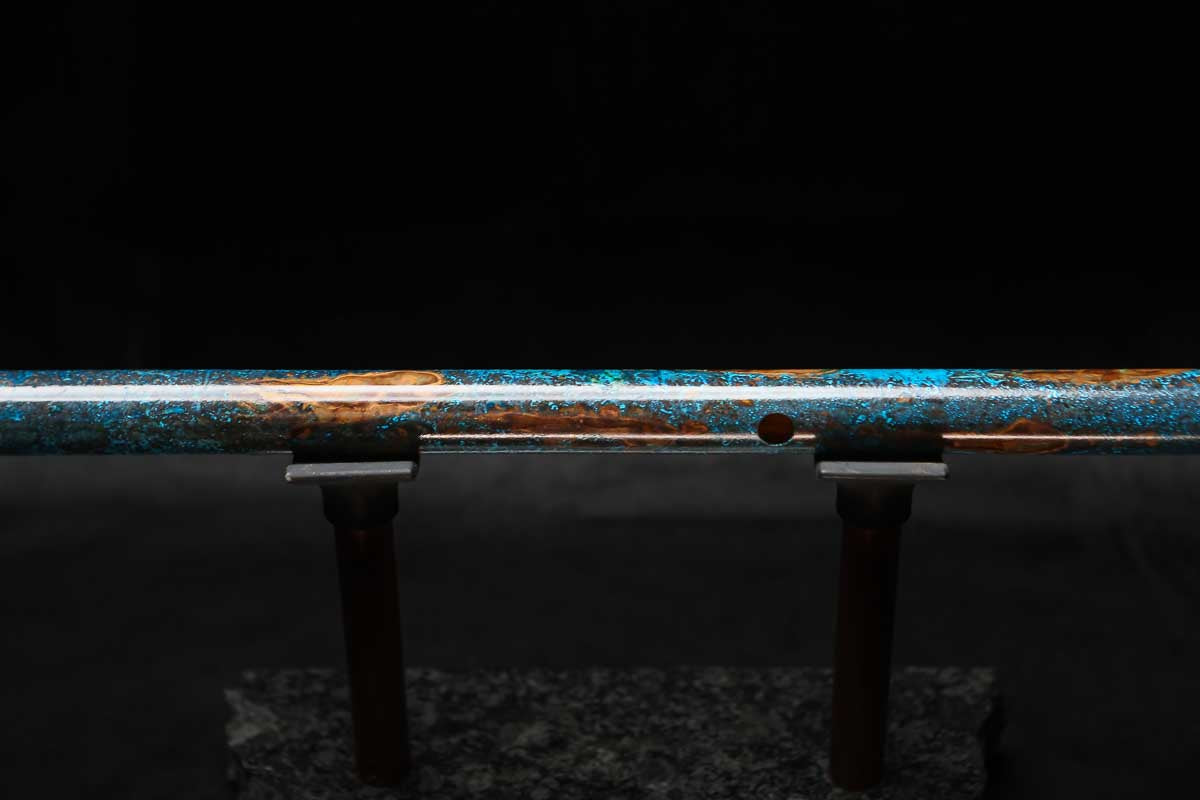 Low C Copper Flute #0154 in Copper Ocean Jade