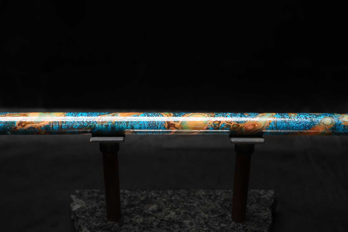 Low C Copper Flute #0157 in Copper Ocean Jade