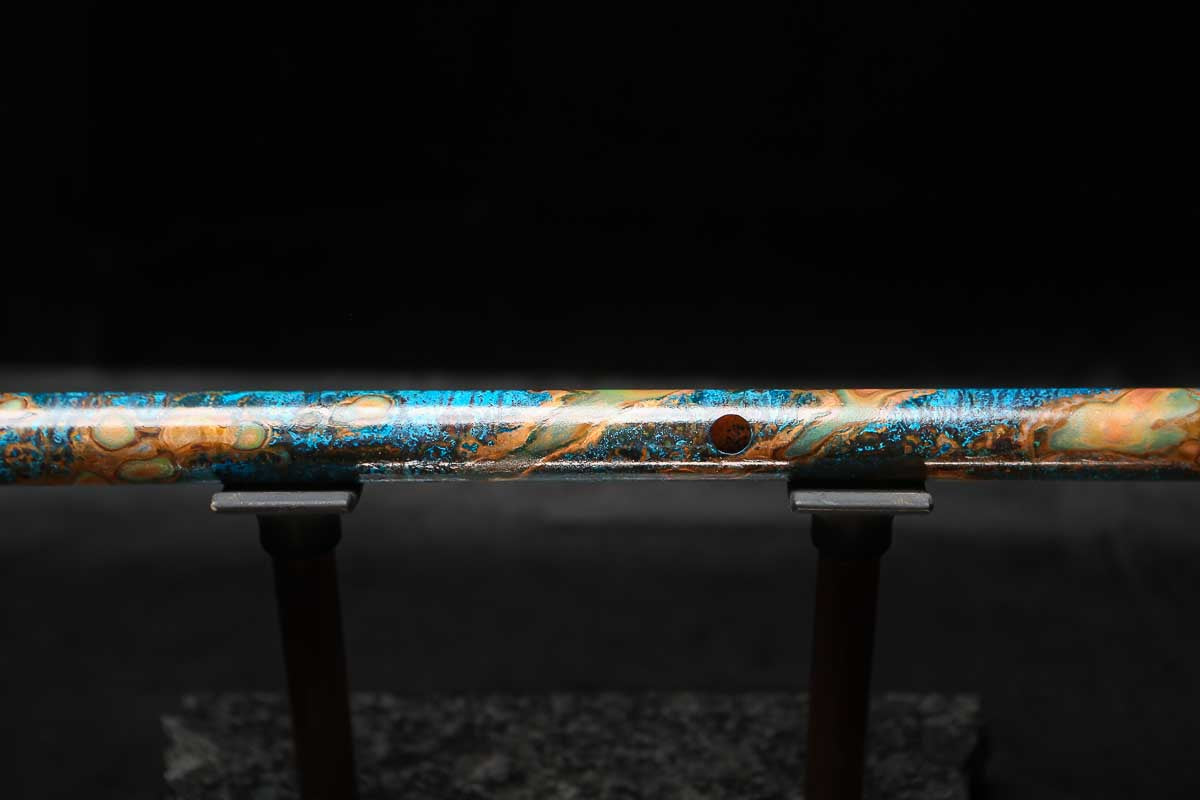 Low C Copper Flute #0157 in Copper Ocean Jade