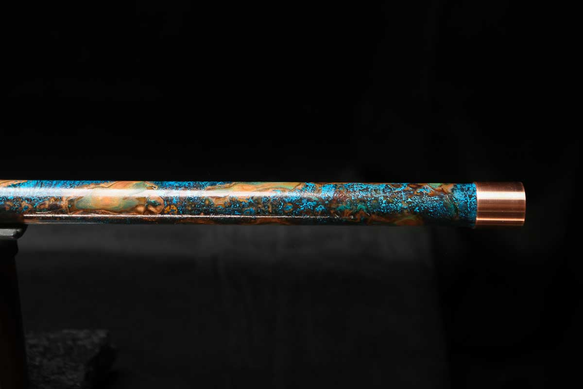 Low C Copper Flute #0157 in Copper Ocean Jade