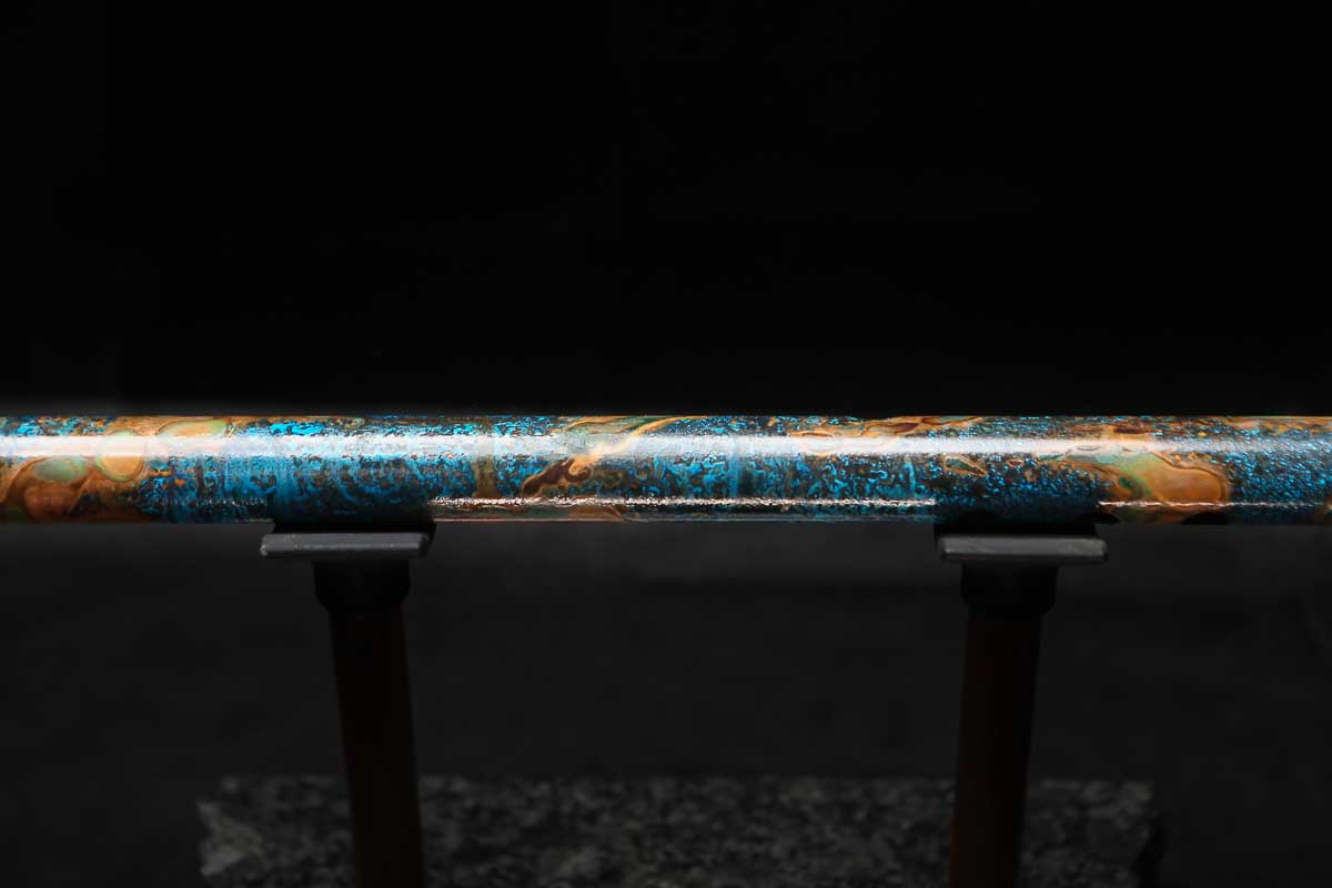 Low C Copper Flute #0157 in Copper Ocean Jade