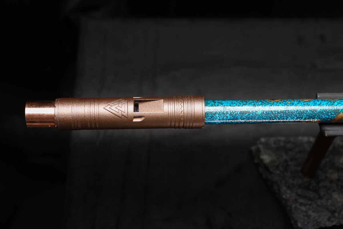 Low C Copper Flute #0158 in Copper Ocean Jade