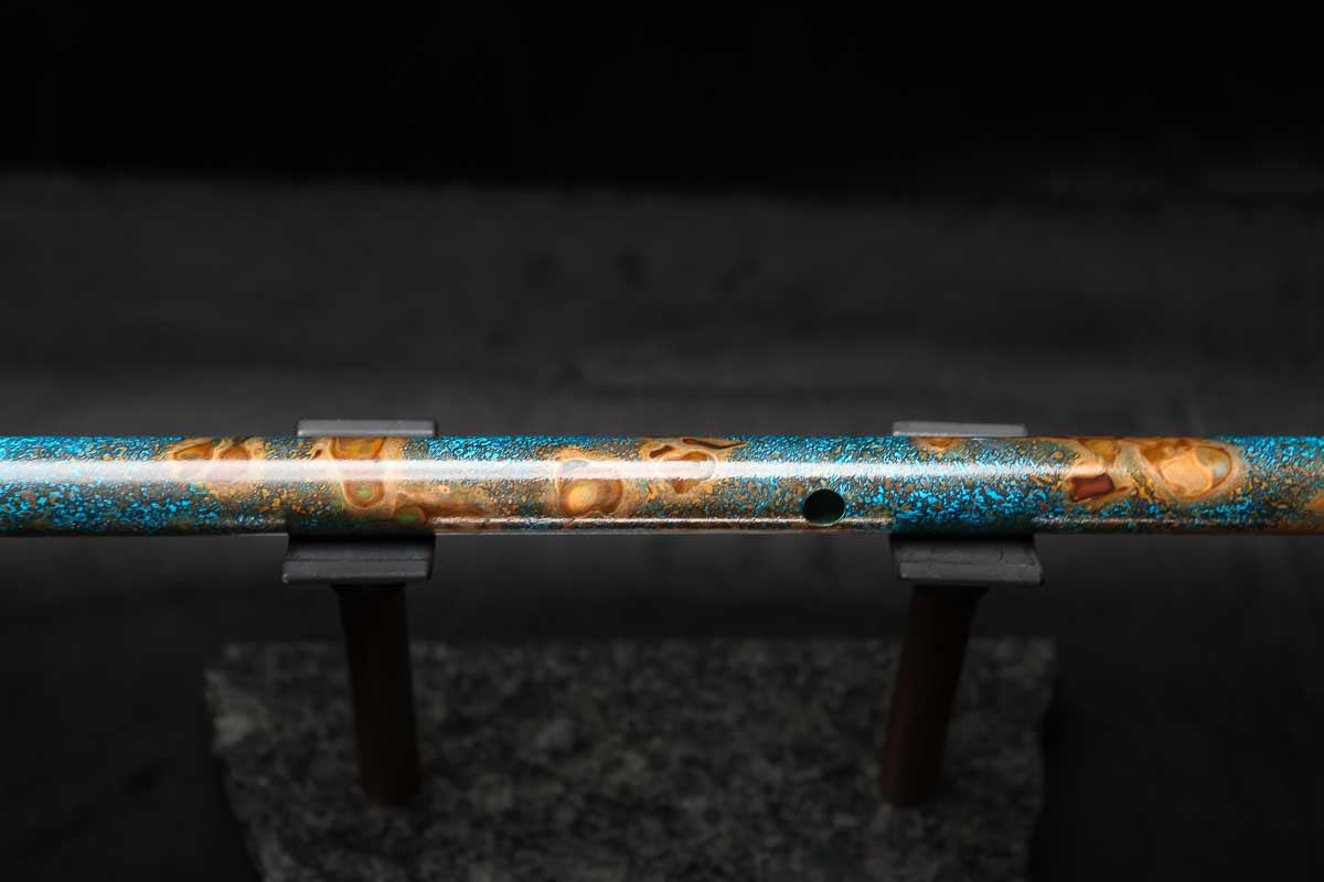 Low C Copper Flute #0158 in Copper Ocean Jade