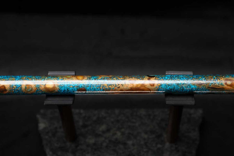Low C Copper Flute #0158 in Copper Ocean Jade