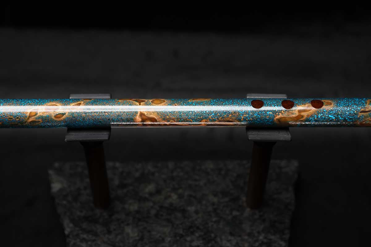Low C Copper Flute #0159 in Copper Ocean Jade