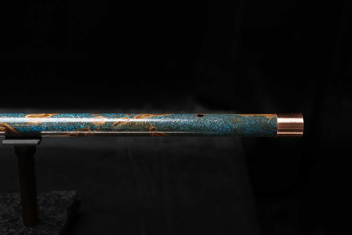 Low C Copper Flute #0159 in Copper Ocean Jade