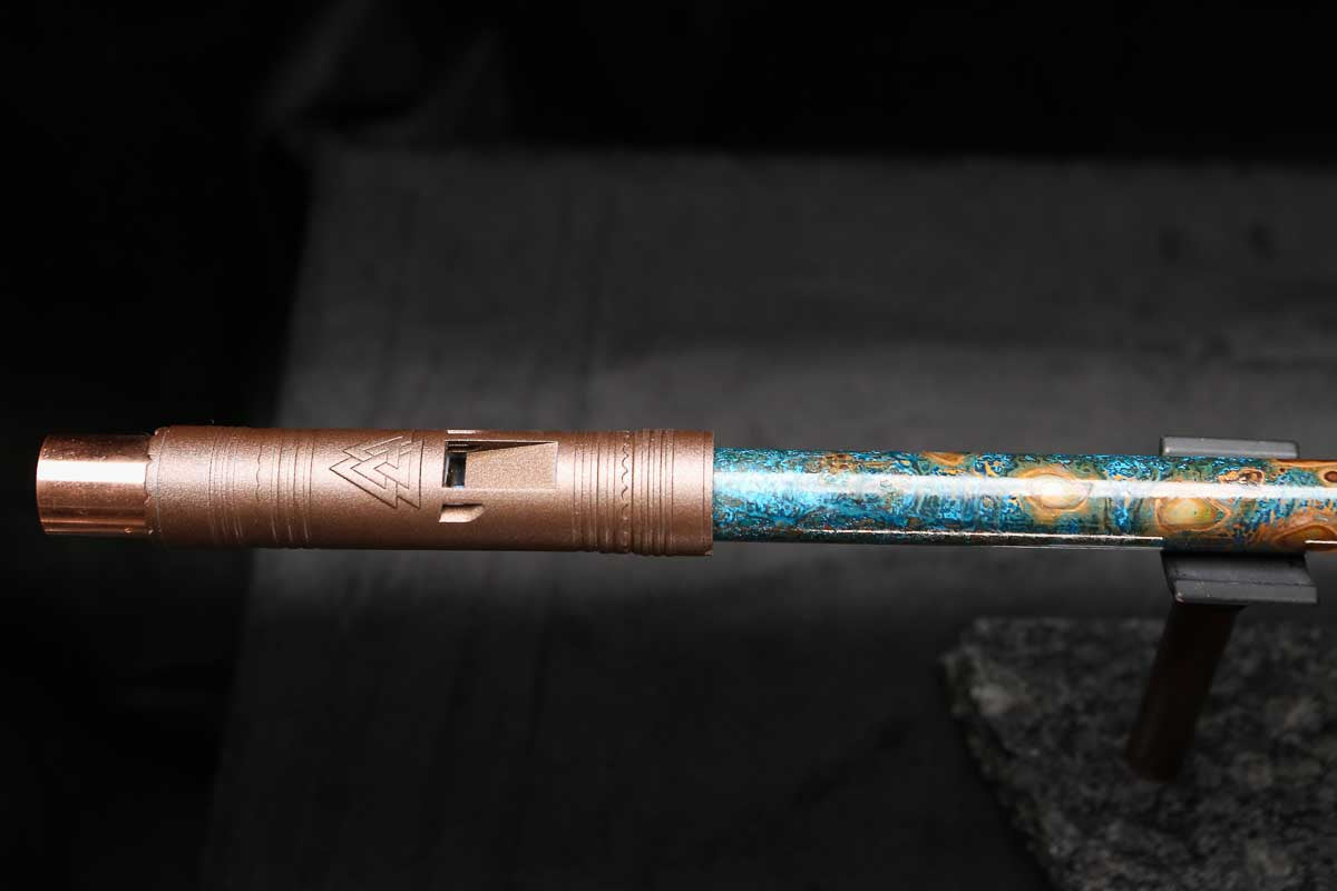 Low C Copper Flute #0160 in Copper Ocean Jade