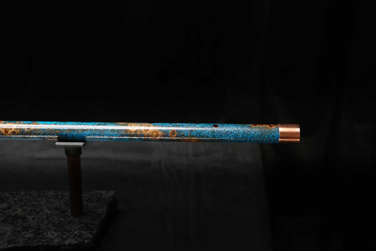 Low C Copper Flute #0160 in Copper Ocean Jade