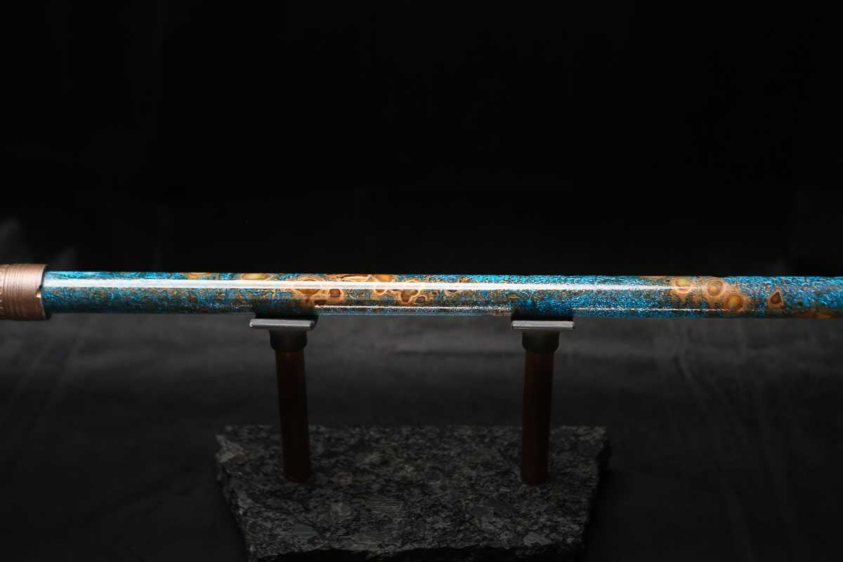 Low C Copper Flute #0160 in Copper Ocean Jade