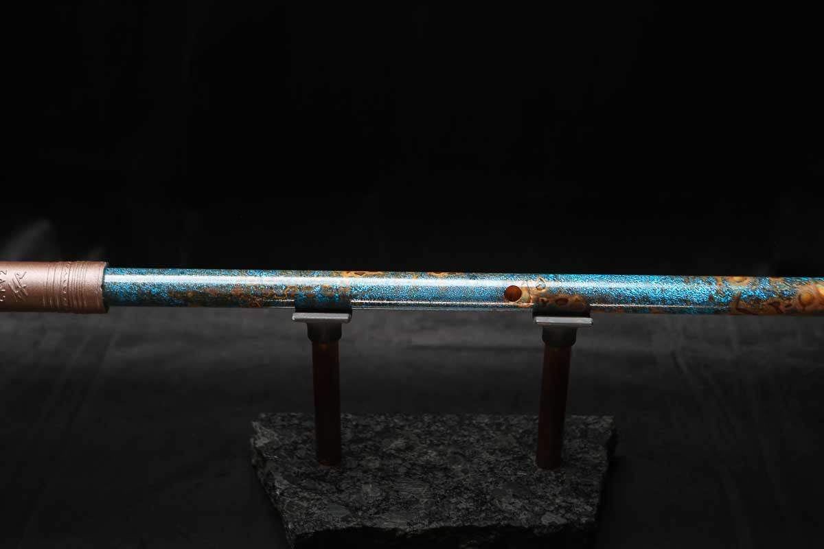 Low C Copper Flute #0160 in Copper Ocean Jade