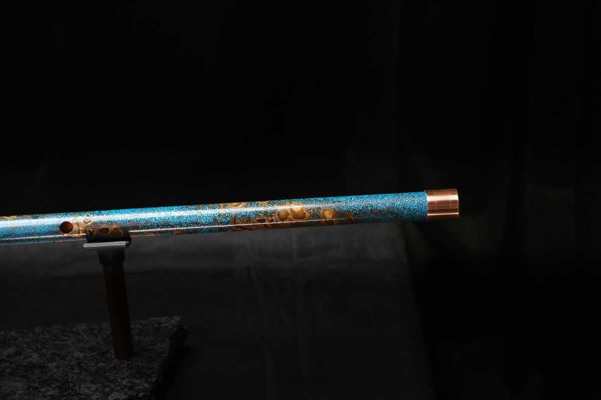 Low C Copper Flute #0160 in Copper Ocean Jade