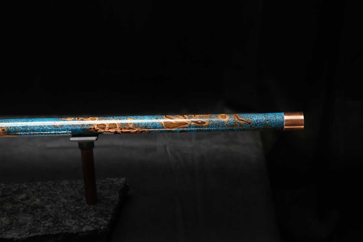 Low C Copper Flute #0160 in Copper Ocean Jade