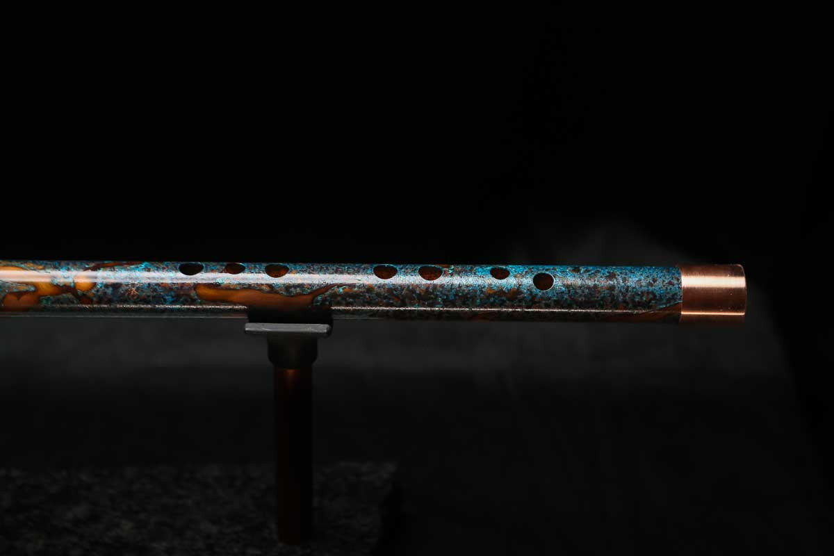 High F (Lullaby) Copper Flute #LE0083 in Copper Ocean Mist