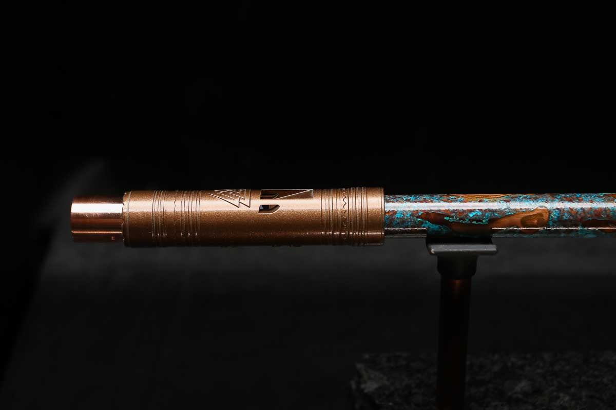 High F (Lullaby) Copper Flute #LE0081 in Copper Ocean Mist