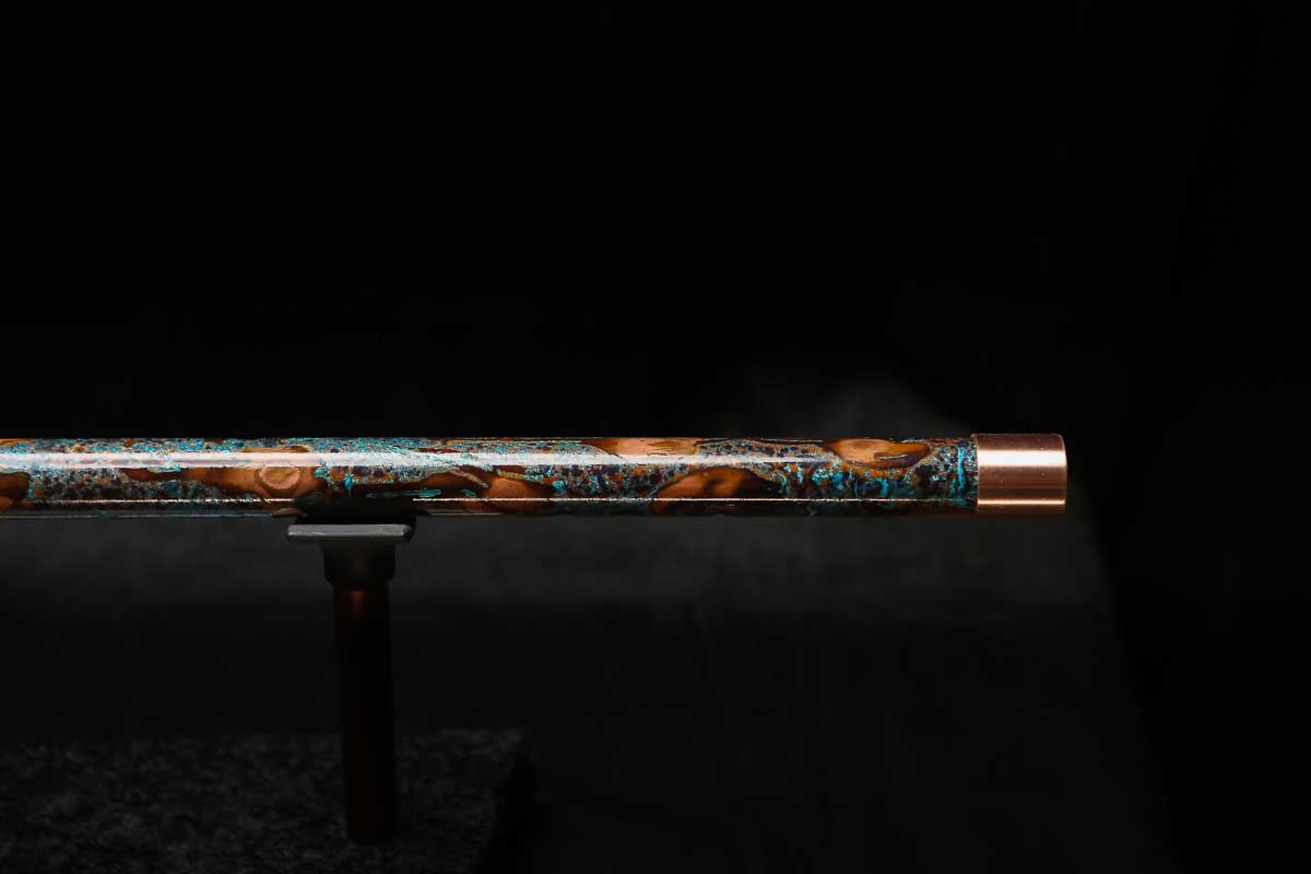 High F (Lullaby) Copper Flute #LE0081 in Copper Ocean Mist