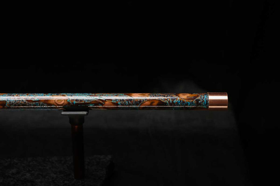 High F (Lullaby) Copper Flute #LE0081 in Copper Ocean Mist
