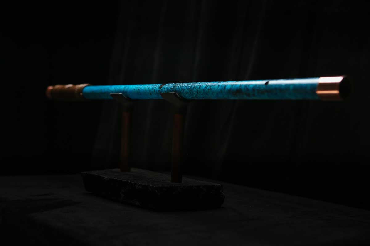 Low C Copper Flute #0161 in Deep Ocean Power