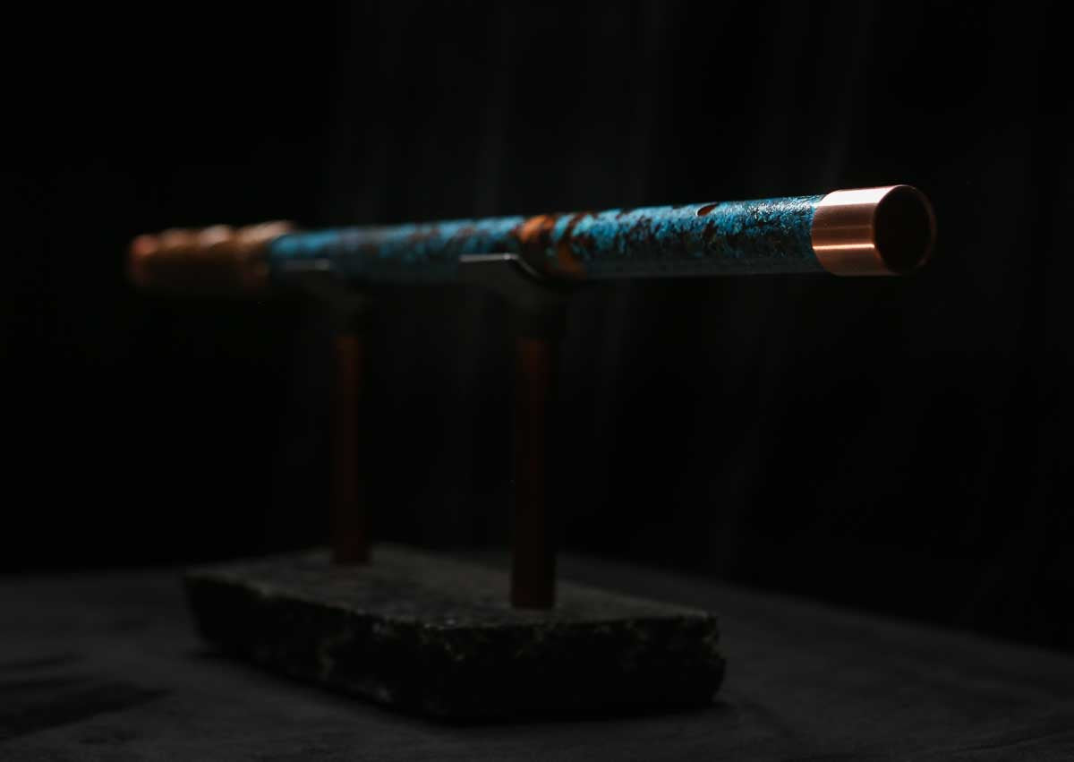 High F (Lullaby) Copper Flute #LE0084 in Three Islands