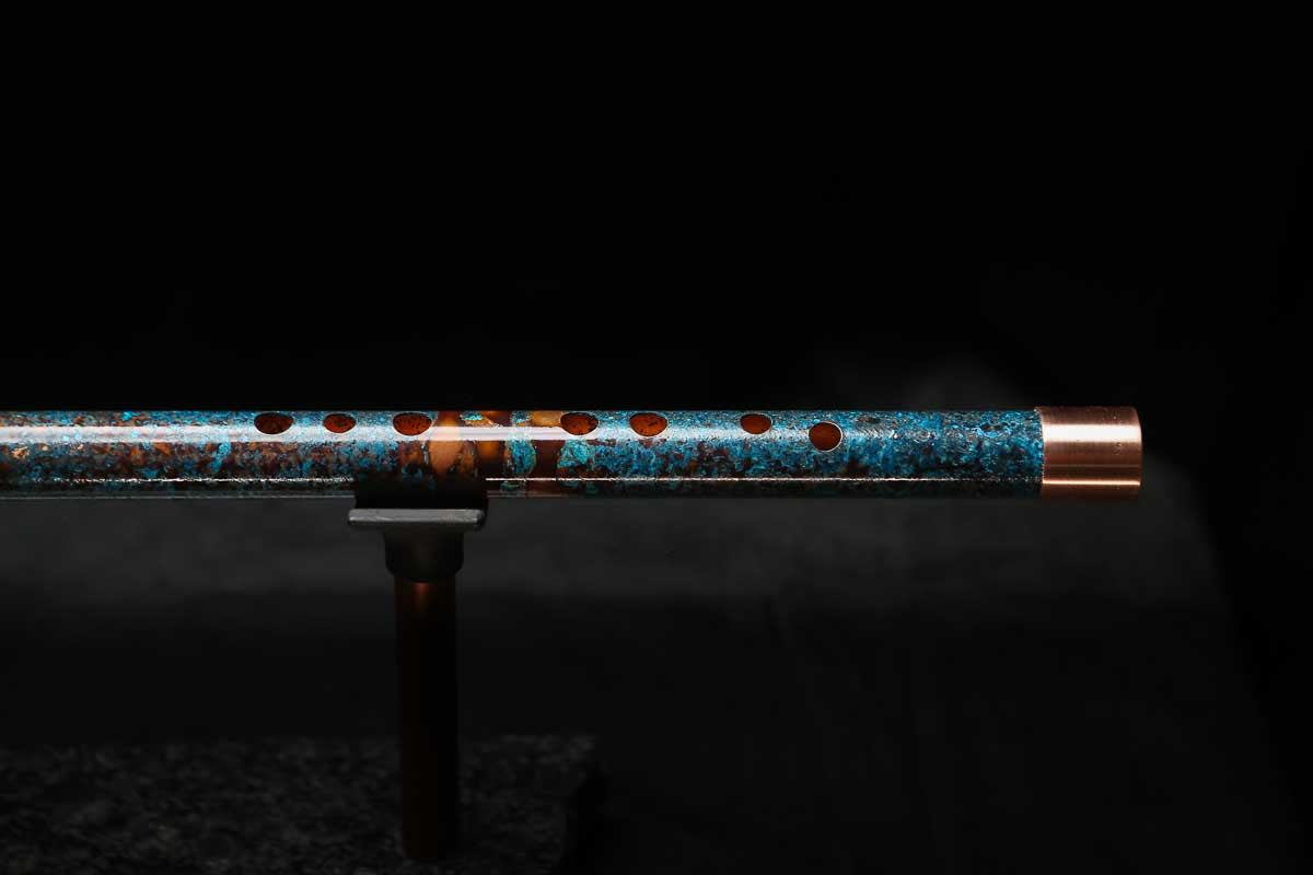 High F (Lullaby) Copper Flute #LE0084 in Three Islands