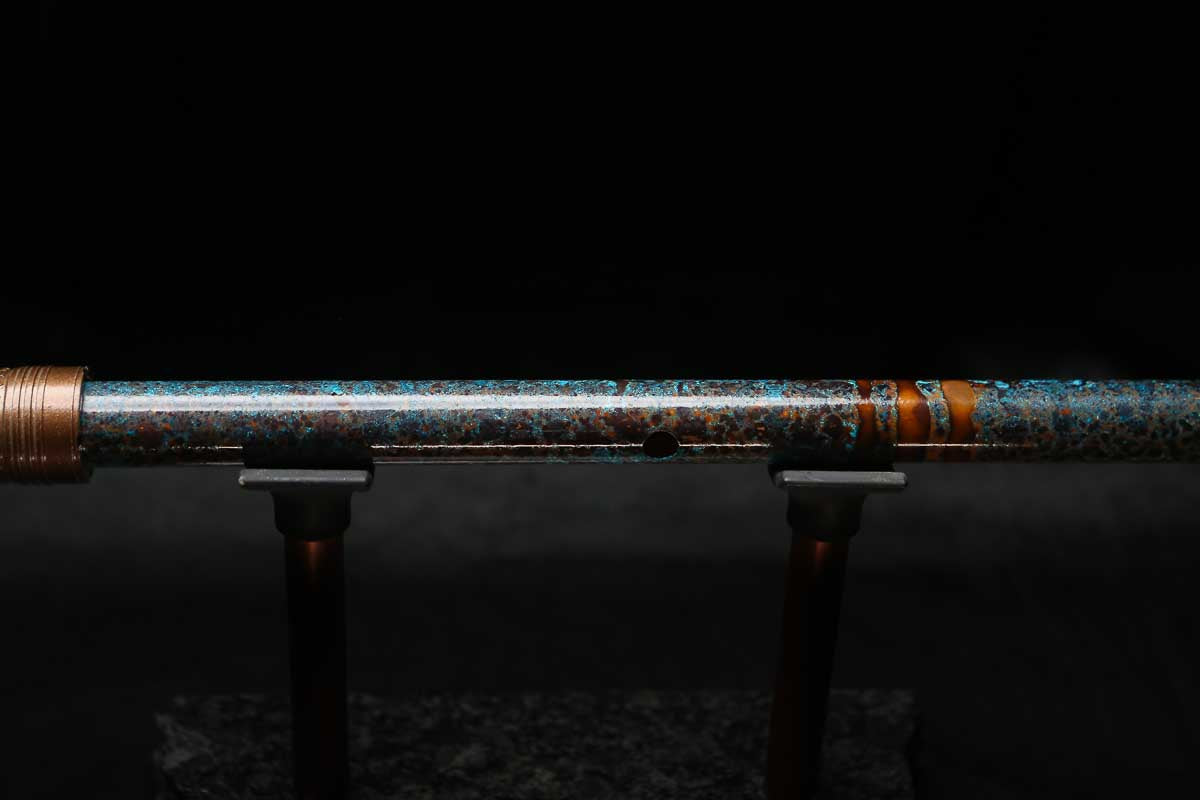 High F (Lullaby) Copper Flute #LE0084 in Three Islands