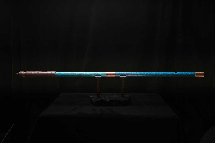 Bass F Copper Flute #BF0047 in Deep Ocean Power