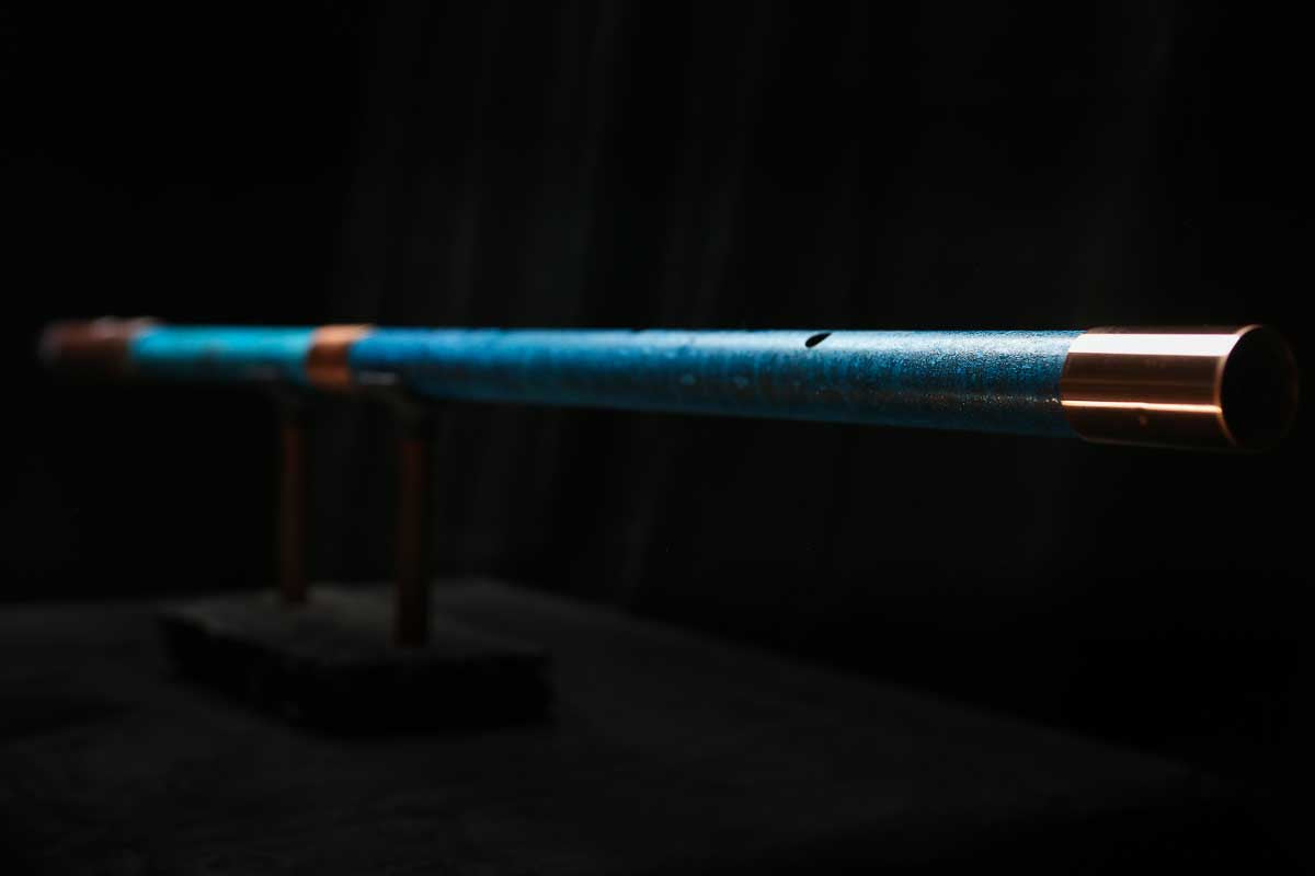 Bass F Copper Flute #BF0047 in Deep Ocean Power
