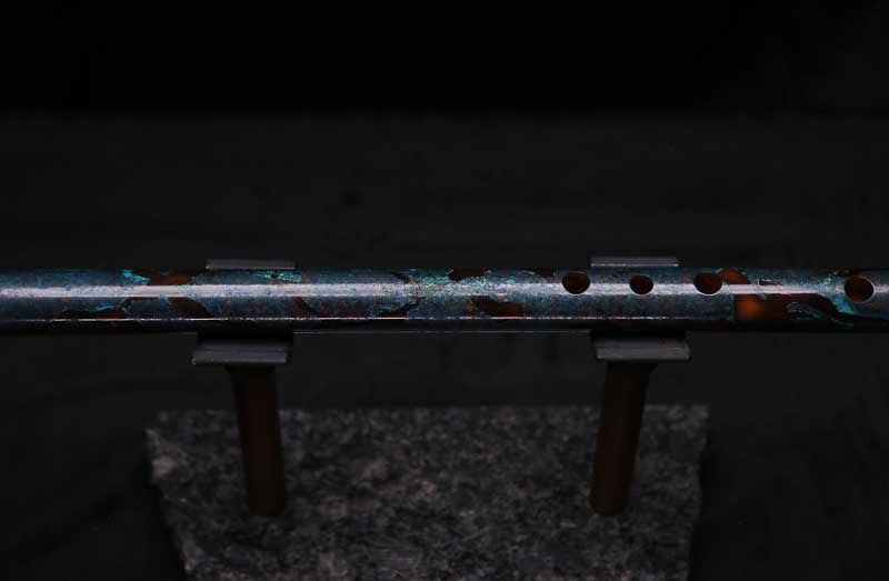 Low D Copper Flute #LDC0091 in Turquoise Burl