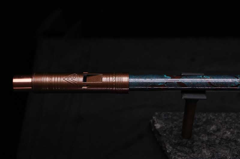 Low D Copper Flute #LDC0091 in Turquoise Burl